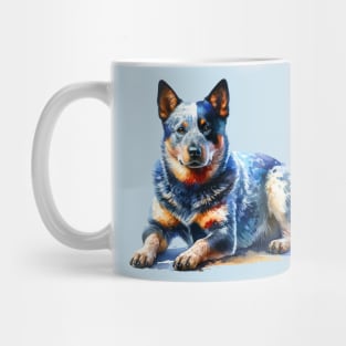 Australian Cattle Watercolor Painting - Beautiful Dog Mug